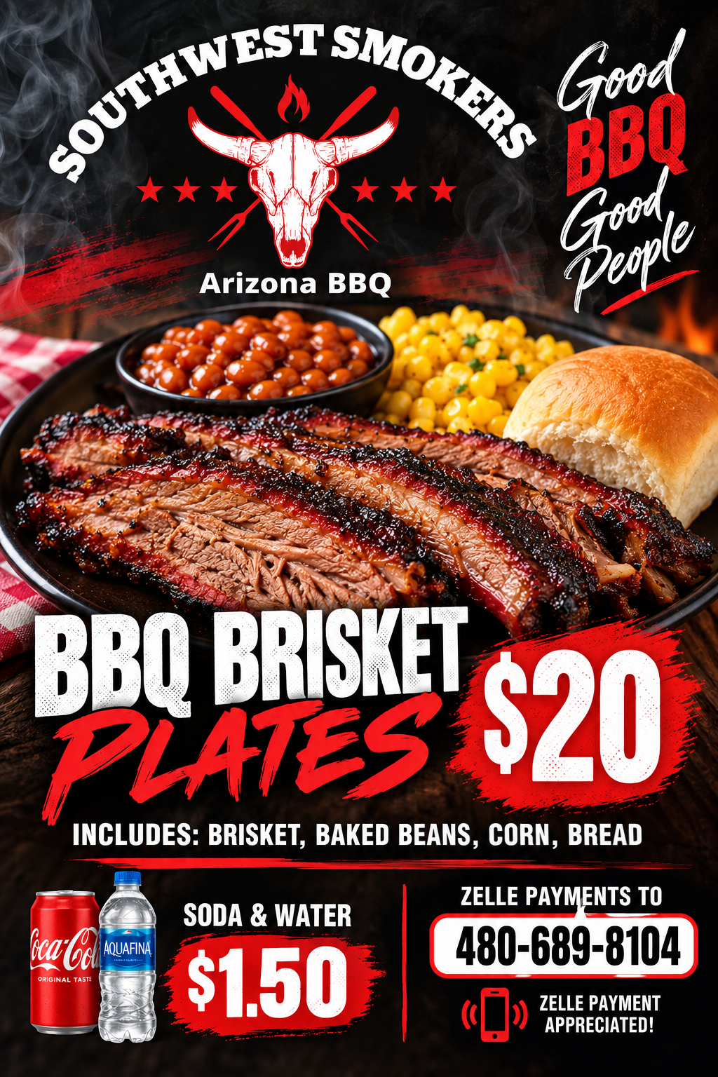 BBQ Brisket Plates $20 flyer